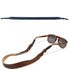 This is a Floto Sunglasses Strap eye wear retainer made from Italian full grain calfskin leather.  Blue